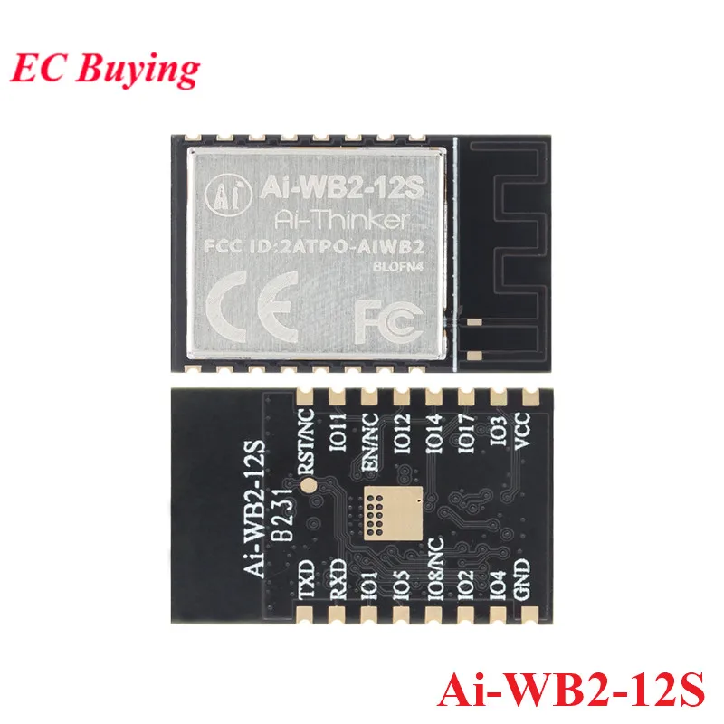 Ai-WB2-12S Ai-WB2 2.4G WiFi+Bluetooth-compatible BLE 5.0 Mesh Module Serial Port Transparent Transmission Wireless BL602 Chip 4M