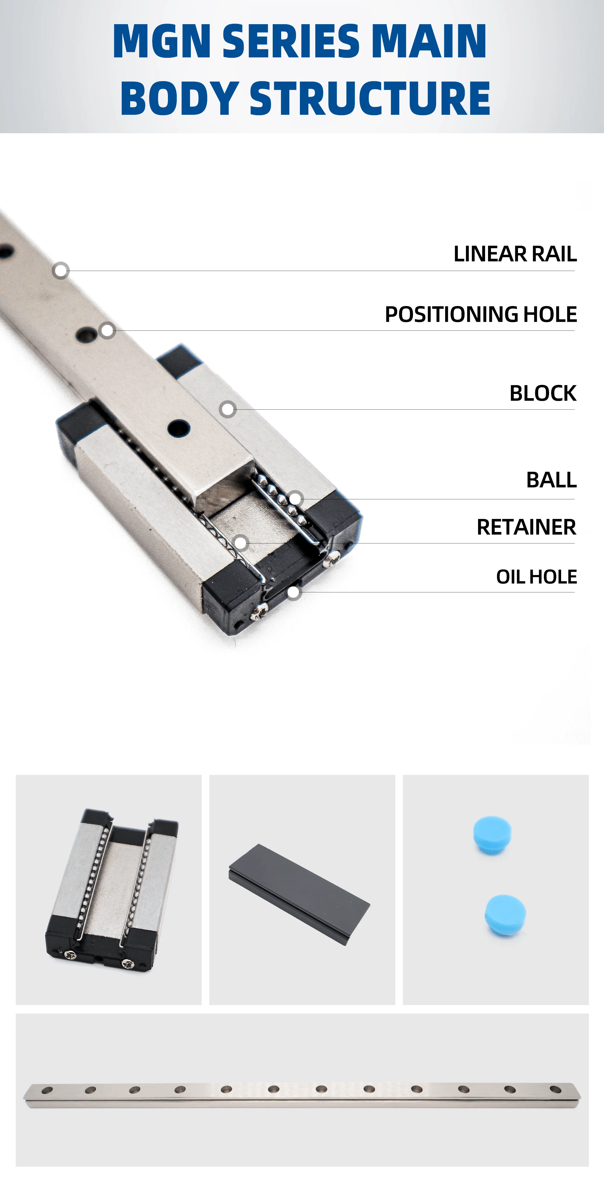 MGN Miniatur-Linearschiene mit 2 Blöcken – MGN7/MGN9/MGN12/MGN15 – C- und H-Typ – Gleitbahn 100–800mm für CNC-Maschine, 3D-Drucker, Lasergravierer, Roboterarm, Automatisierung, hochpräzise Linearführung – Detail 2
