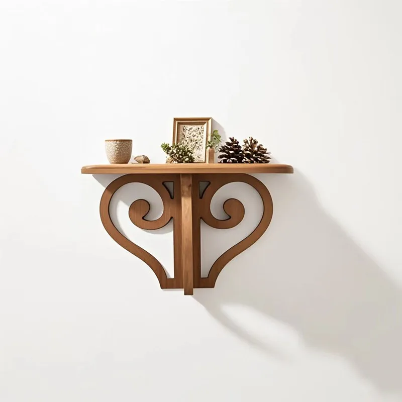 

[Dual-purpose] pure solid wood baffle rack wall hanging bracket European wall shelf background wall pastoral bracket