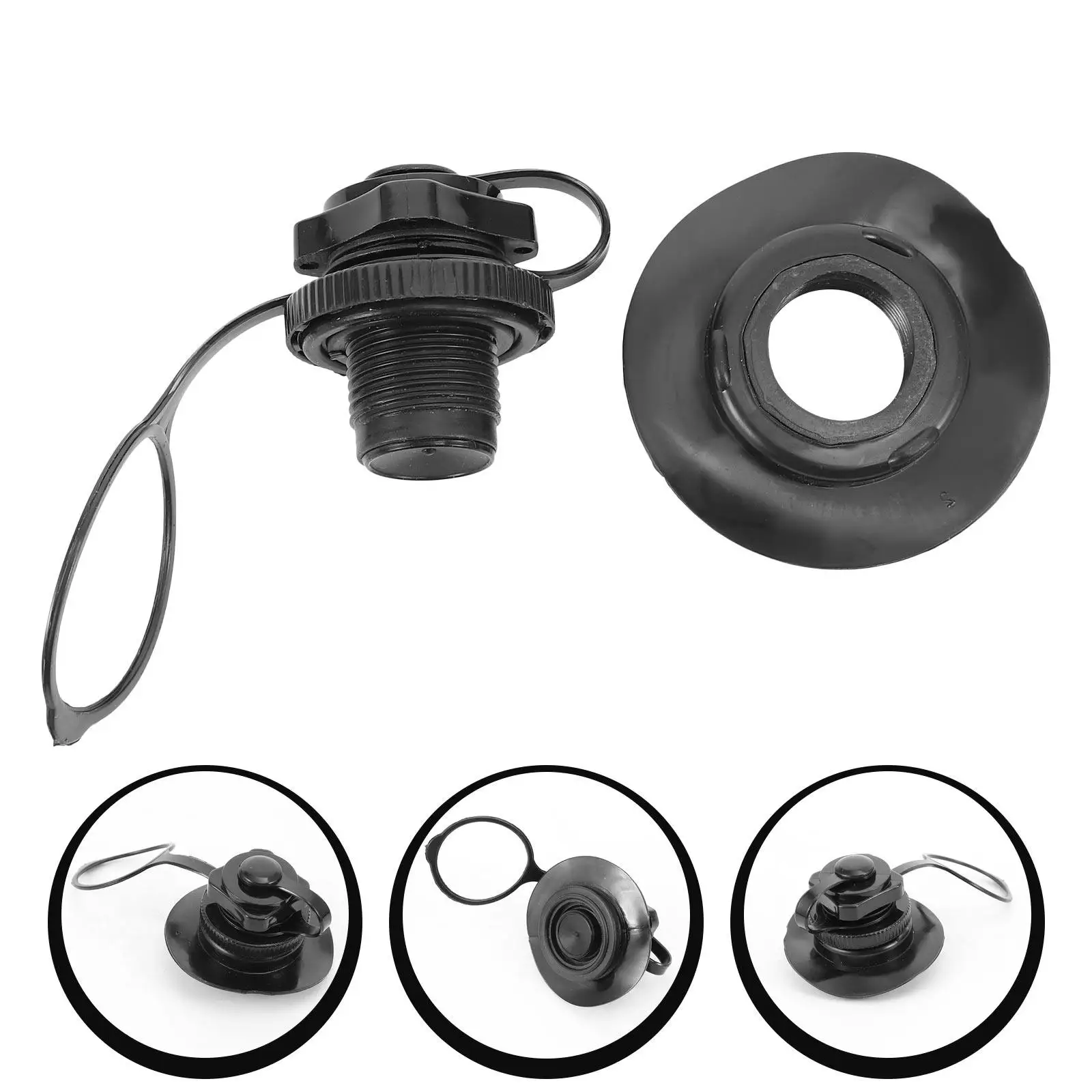 1Pcs Heavy Duty PVC Kayak Air Adapter Octagonal Inflation Valve with Non Slip Base for Kayaks Rubber Boats Inflatable Surfboards