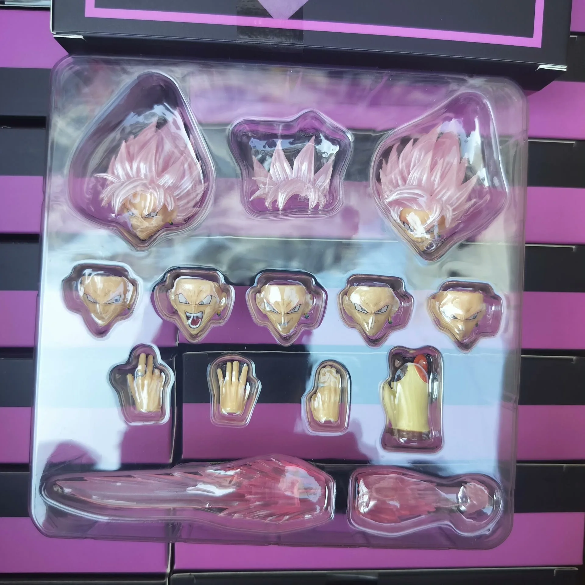 

Dragon Ball Z SHF Action Figure - Super Saiyan Rose Son Goku Black Zamasu Head Accessories Custom Handmade Anime Model Gift
