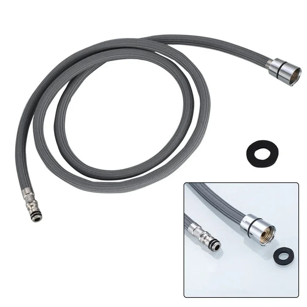 صنبور خرطوم مرنة قابل للسحب صنبور دش خرطوم الملحقات سحب للخارج والأسفل خرطوم صنبور المطبخ الحنفية بالوعة خرطوم مرفق