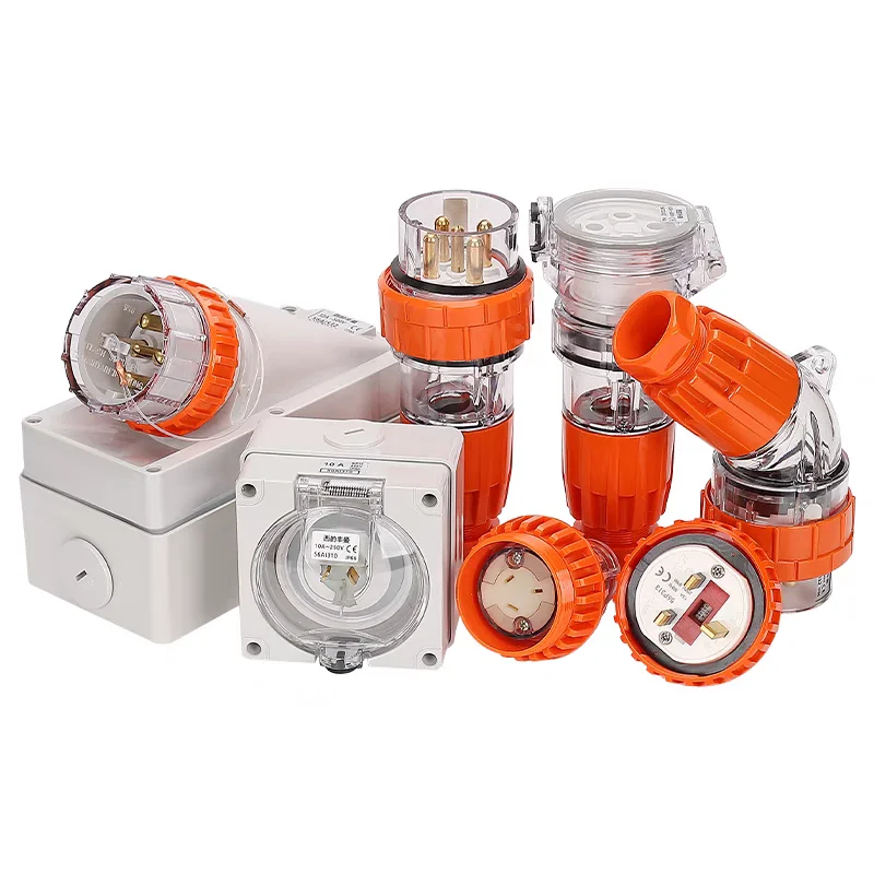

56P532 Australian standard industrial waterproof plug and socket 5-core 32A outdoor rainproof power plug