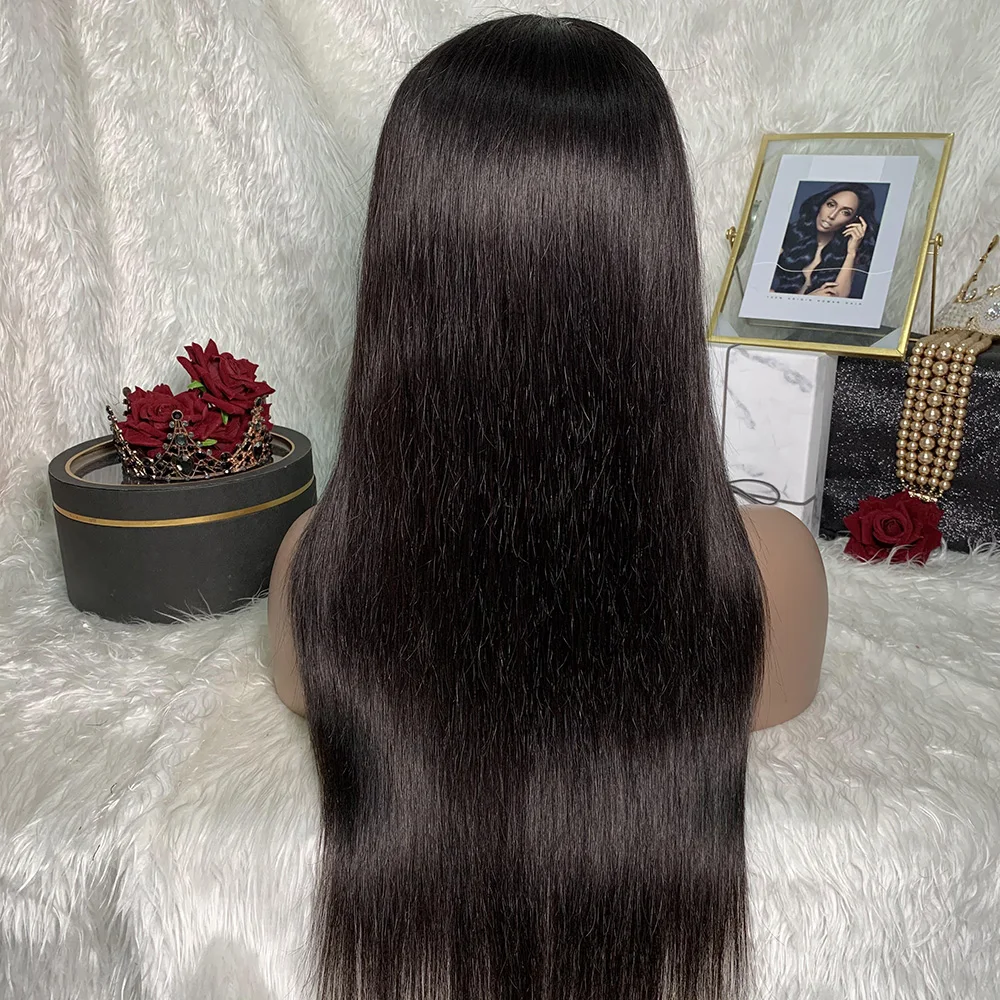 26 Inch 180 Density HD Lace Wig 4x4 Human Hair Wigs Brazilian Straight Glueless Wigs Human Hair Baby Hair PrePlucked for Women