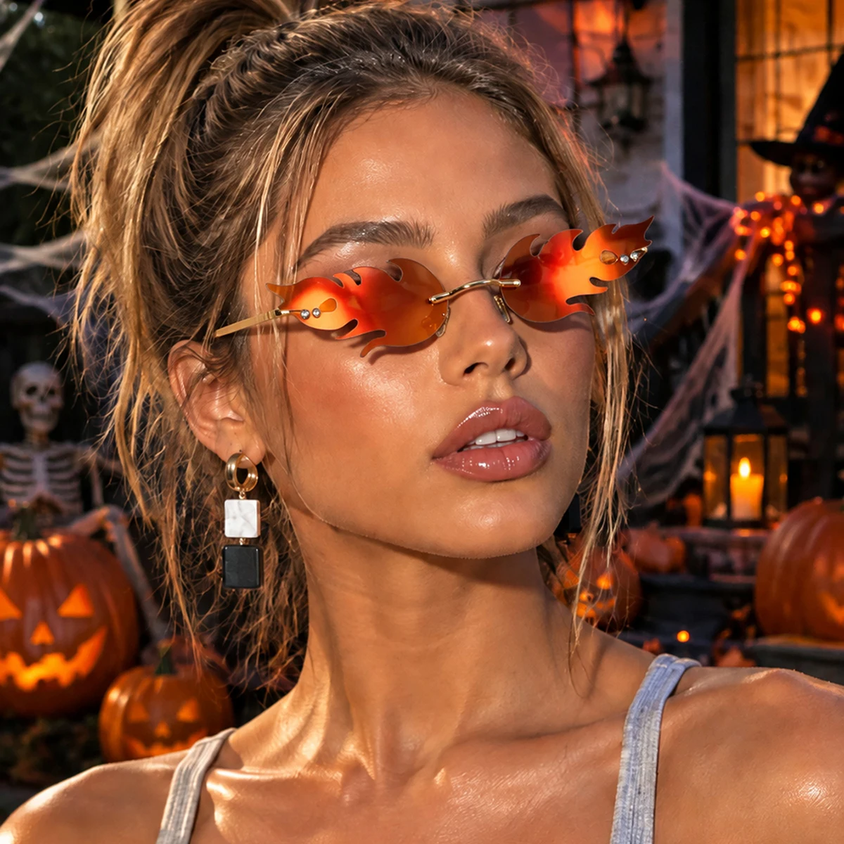 Street Fashion Photoshoot - Une paire de lunettes de mode