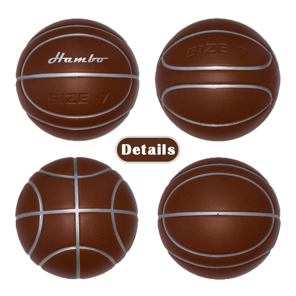 Balón de Baloncesto Silencioso de Espuma sin Aire para Interiores, 600G-Talla 7 para Hombres, 450G-Talla 6 para Mujeres/Adolescentes, 350G-Talla 4 para Niños, para un Drible Silencioso