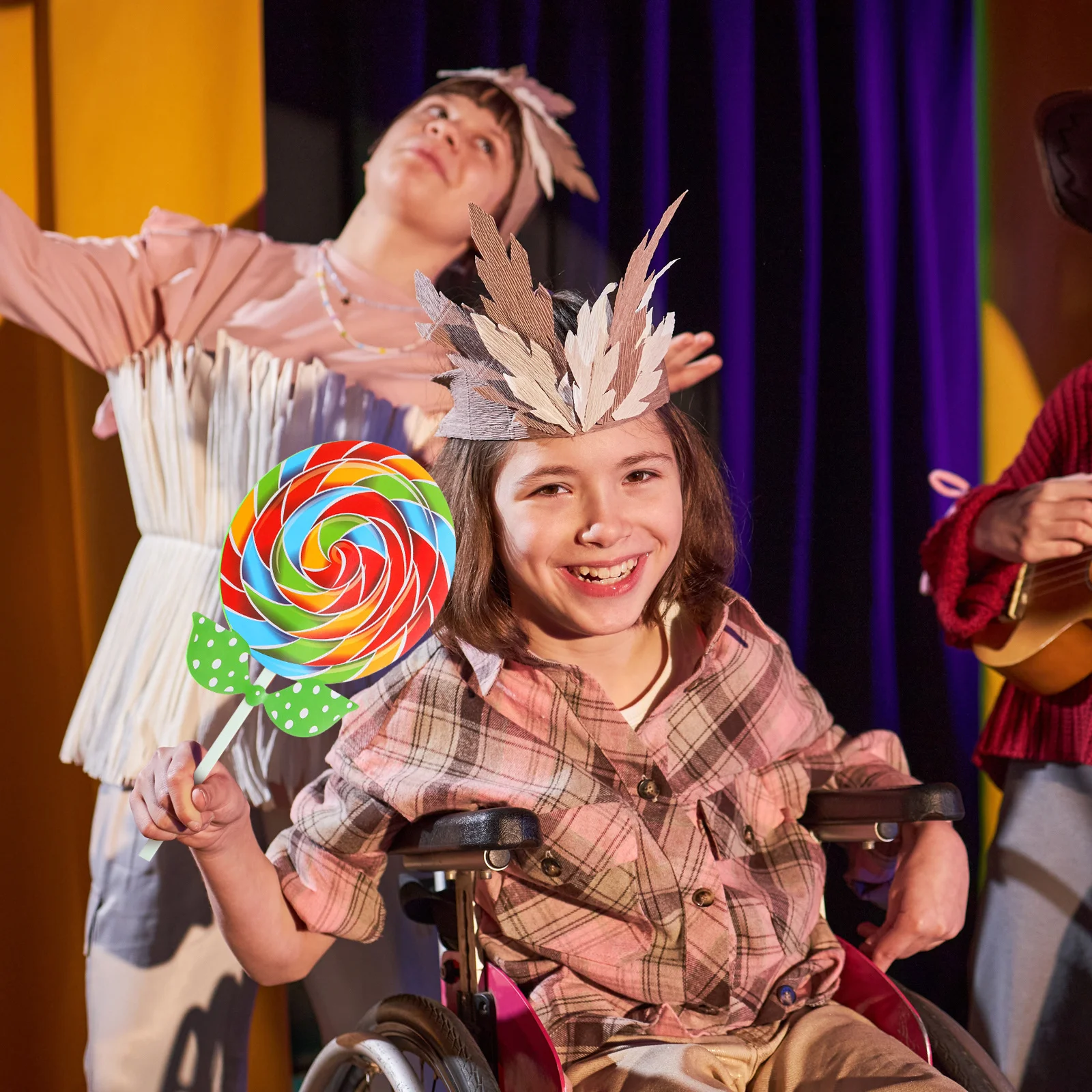 

2Pcs Lollipop Photo Prop Simulation Food Decor for Festival Party Wedding Photography Props Scene Decoration Lollipop