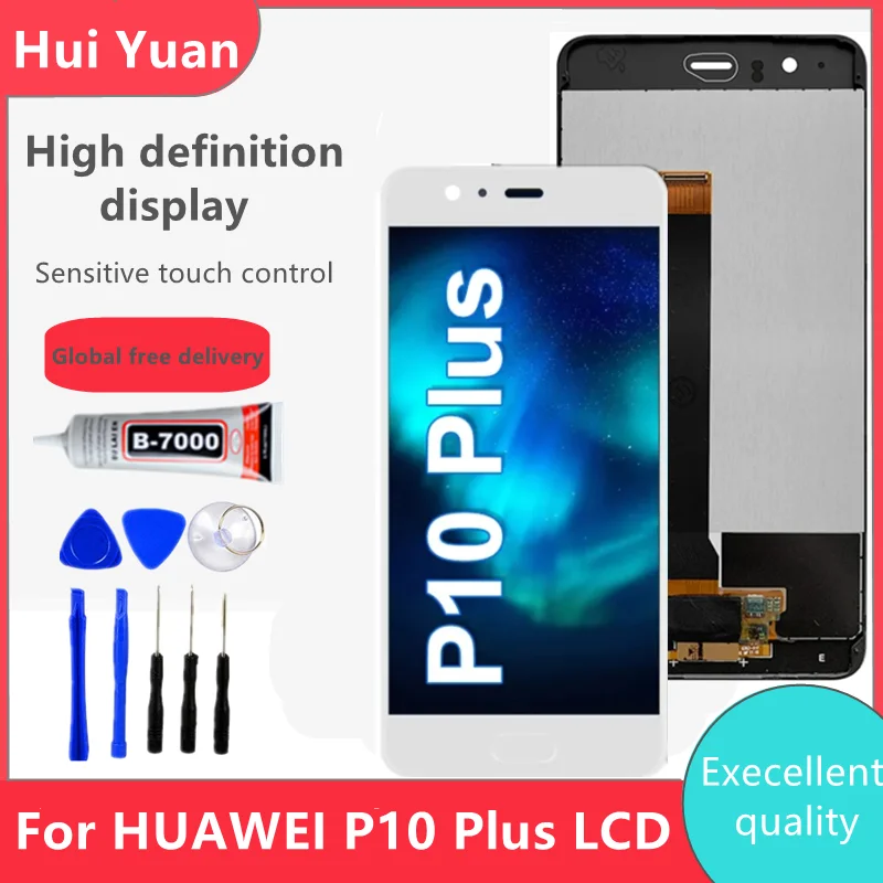 100% Test Display For Huawei P10 Plus LCD Touch Screen With Frame Digitizer Replacement For Huawei P10Plus VKY-L09 VKY-L29 LCD