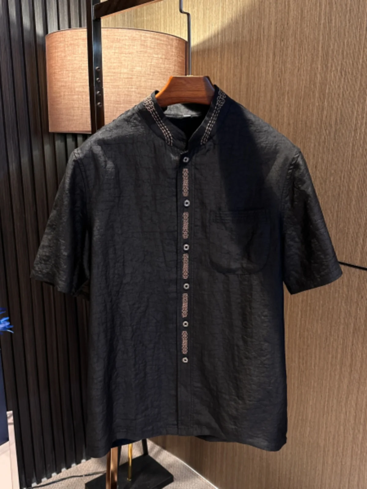 

Новый китайский костюм Sle Tang ort Sve irt Xiangyun с вышивкой, высококачественный шелковый костюм традиционного наследия Faion Urban Men's irt