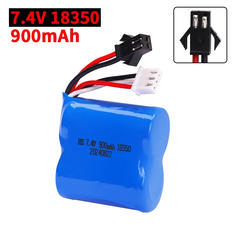 18350 SM2P التوصيل بطارية ليثيوم أيون وشاحن USB ل H100 H102 S1 S2 S3 S4 S5 عالية السرعة RC سباق قارب البطارية 7.4 فولت 900 مللي أمبير البطارية