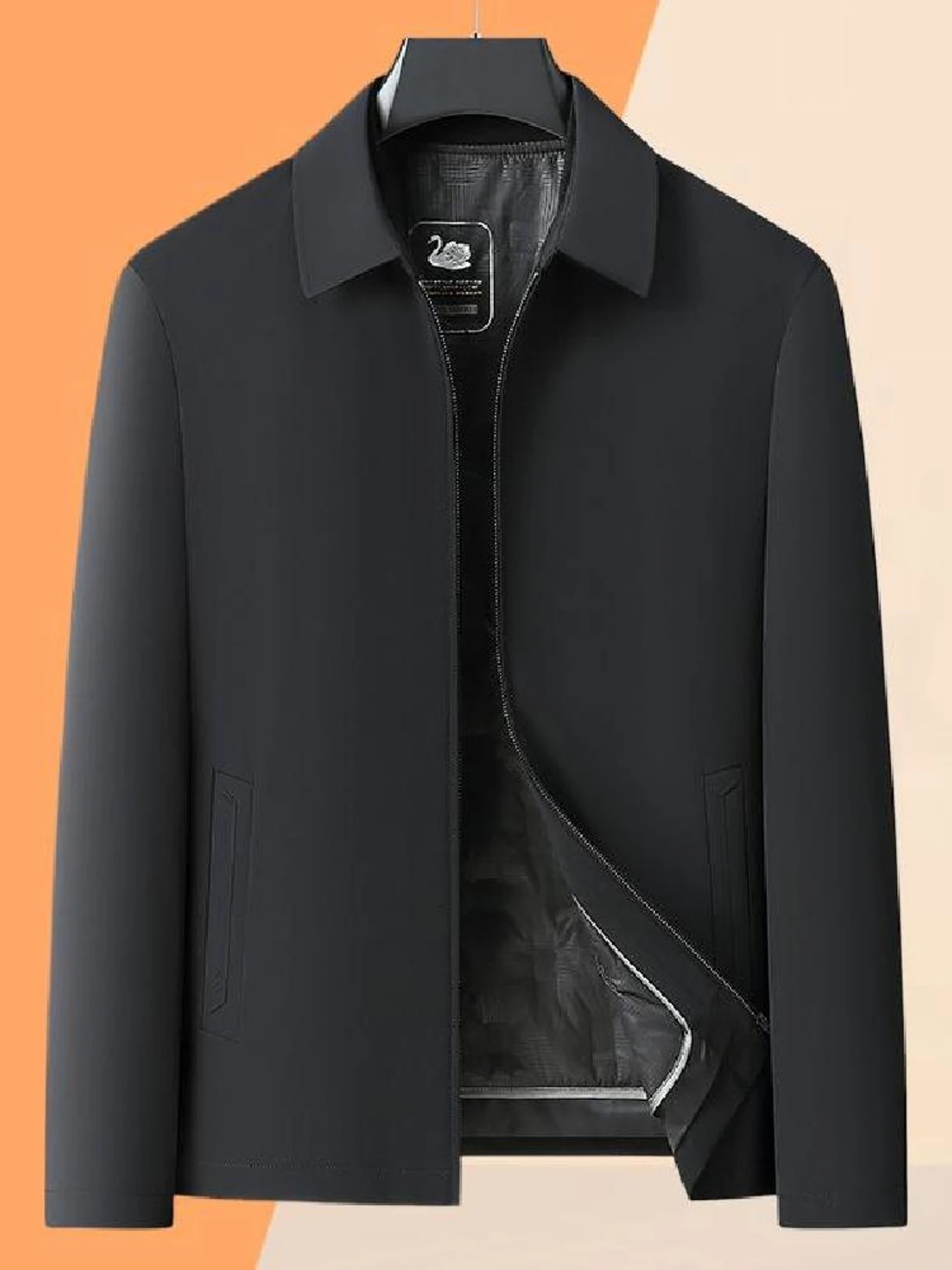 

Мужская деловая куртка-пуховик с гусиным пухом, со съемной внутренней подкладкой, больших размеров, класса люкс, для повседневного стиля, из белого гусиного пера