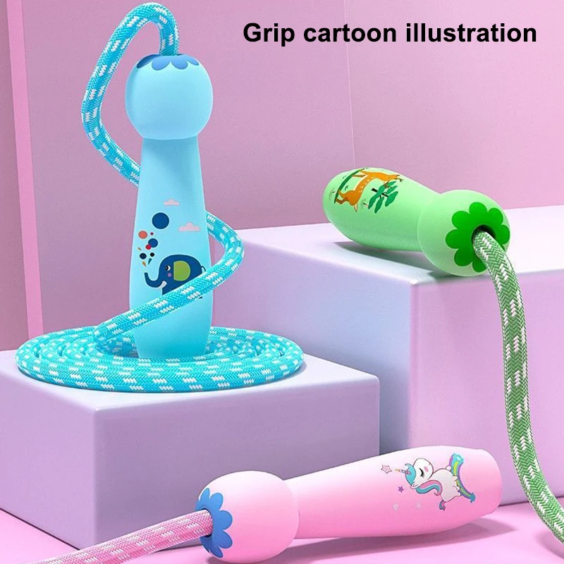 2.8 متر الكرتون التدريب القفز حبل ممارسة للأطفال الطفر الحبال القطن حبل قابل للتعديل الانتقال حبل الابتدائية #4