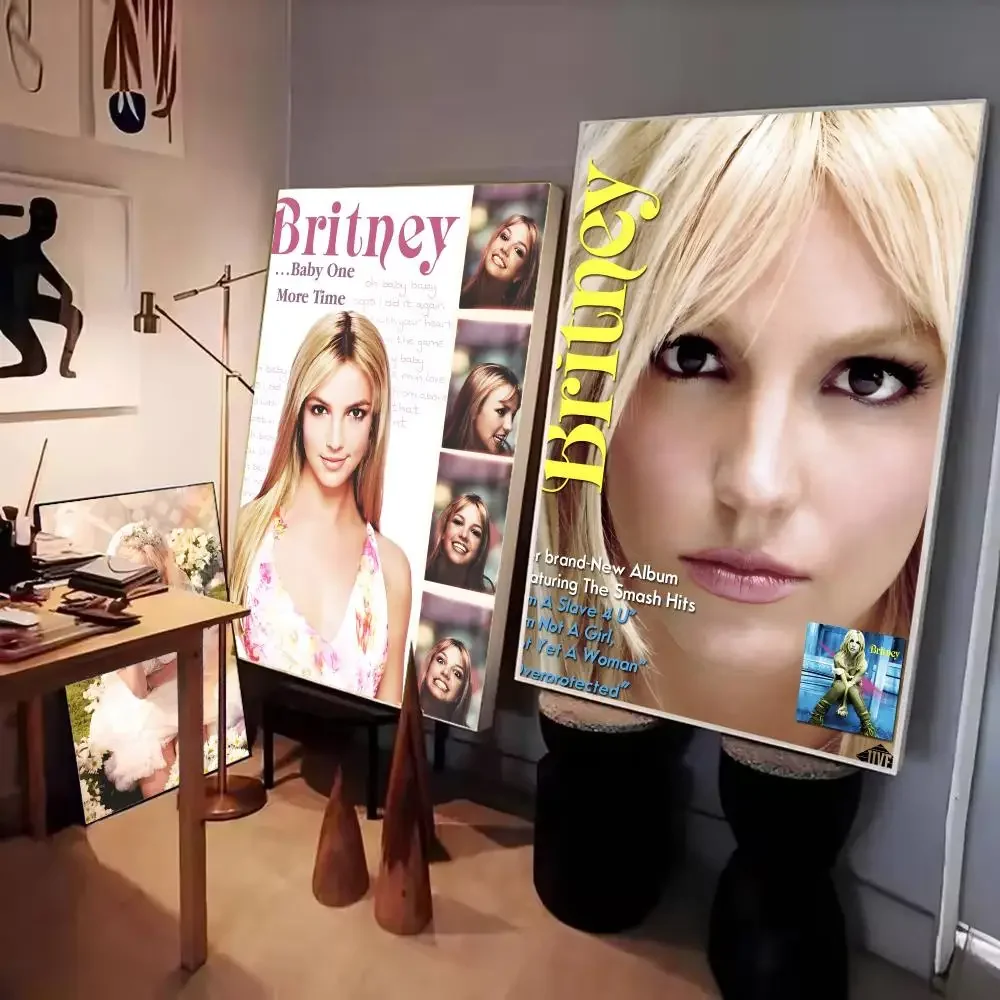 المغني بي بريتني سبيرز ملصق ورقة طباعة غرفة المعيشة المنزلي غرفة نوم مدخل بار مقهى الفن اللوحة الديكور #4
