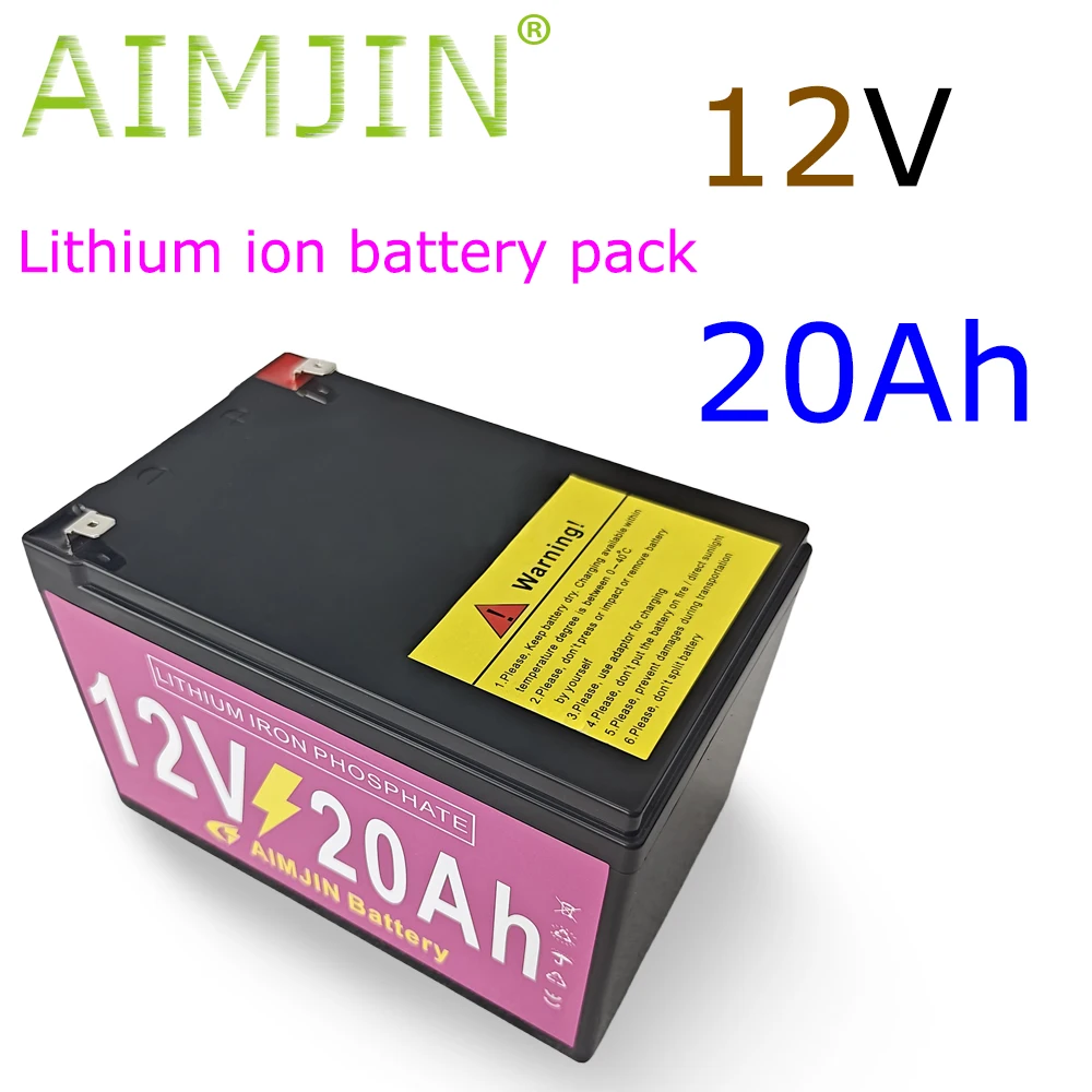12.8V 20000mAh LiFePO4 Battery for Boat Motor Motor Home Camp - 12V 20Ah High Capacity Lithium Iron Phosphate Battery Pack