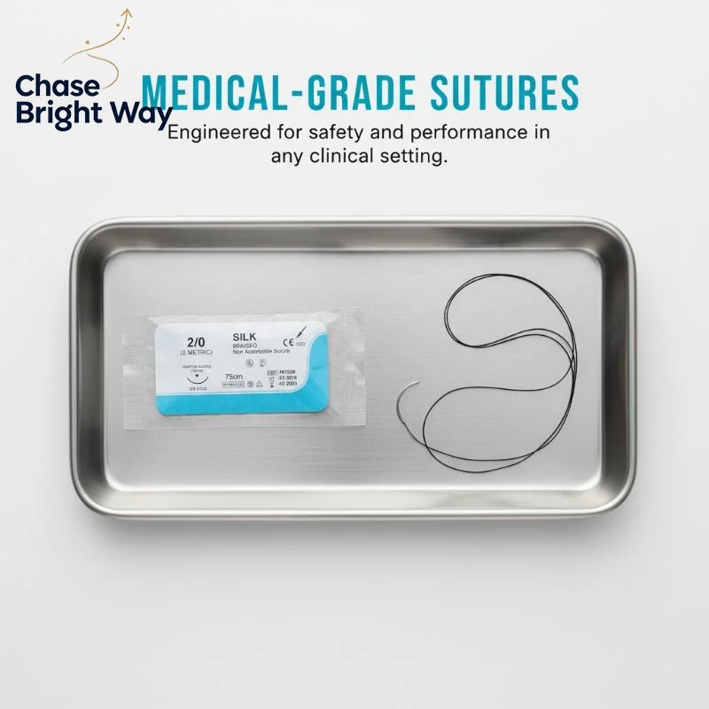 12PCS Silk Dental Suture Kit for Surgical Practice Medical Needle Thread Training Tool for Students