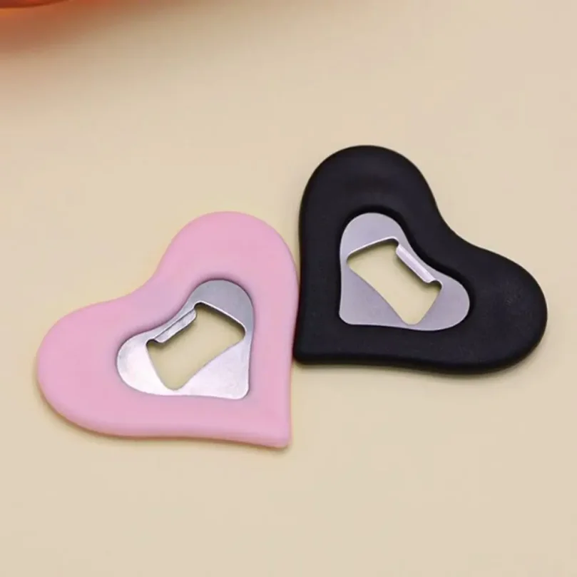 2 Colors Bottle Opener Love Heart Shaped Bottle Opener Creative 59*48mm Soda Bottle Opener Children's Opener Bottle Opener Gift