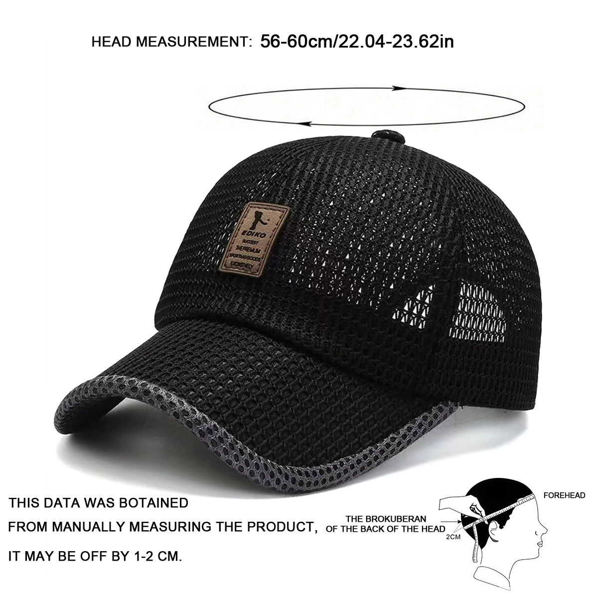 Unisex Label Mesh Atmungsaktive Baseballkappen Frühling und Sommer Outdoor Verstellbare Freizeithüte Sonnenschutzhut Sportkappe – Detail 7