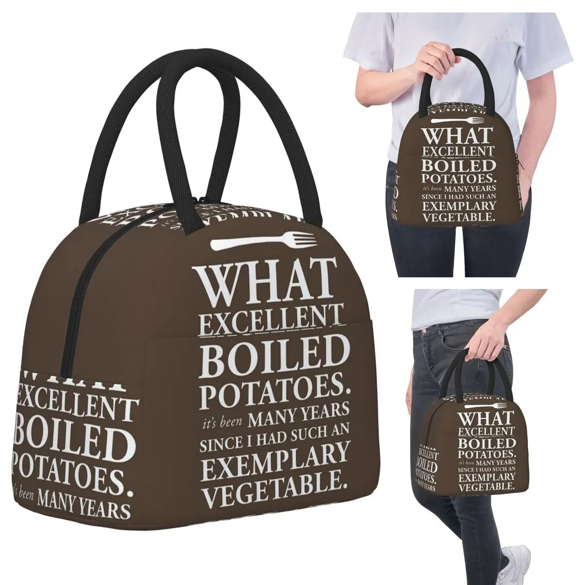 ممتاز البطاطس المسلوقة السيد كولينز اقتباس من الكبرياء والتحامل معزول حقيبة الغداء النساء صناديق الطعام علب الاغذية الحرارية حمل #6