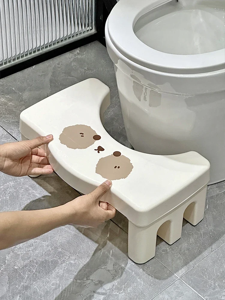 Toilet stool footstool household thickened toilet sitting toilet squatting pit artifact bathroom