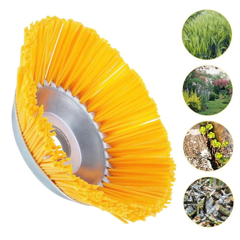 8 Inch Universal Grass Trimmer Head Nylon Wire Wheel Trimmer Brush Weeder Rotary Weed Brush For Garden Weed Lawn