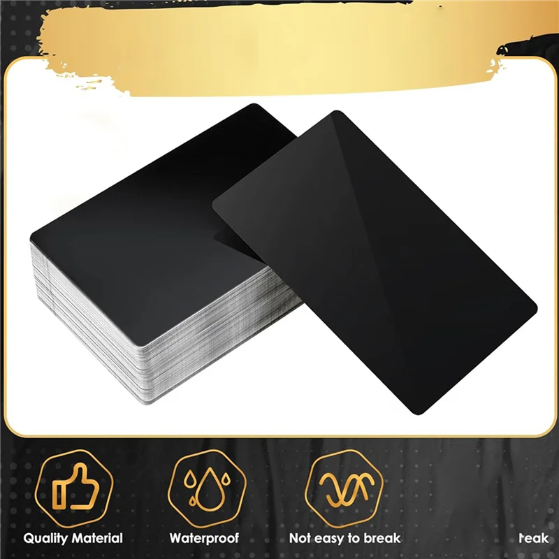ABZL 360 Buah Kosong Ukiran Logam Lembaran Aluminium Warna-warni Ukiran Laser Kartu Bisnis Ukiran Kartu Hadiah DIY A