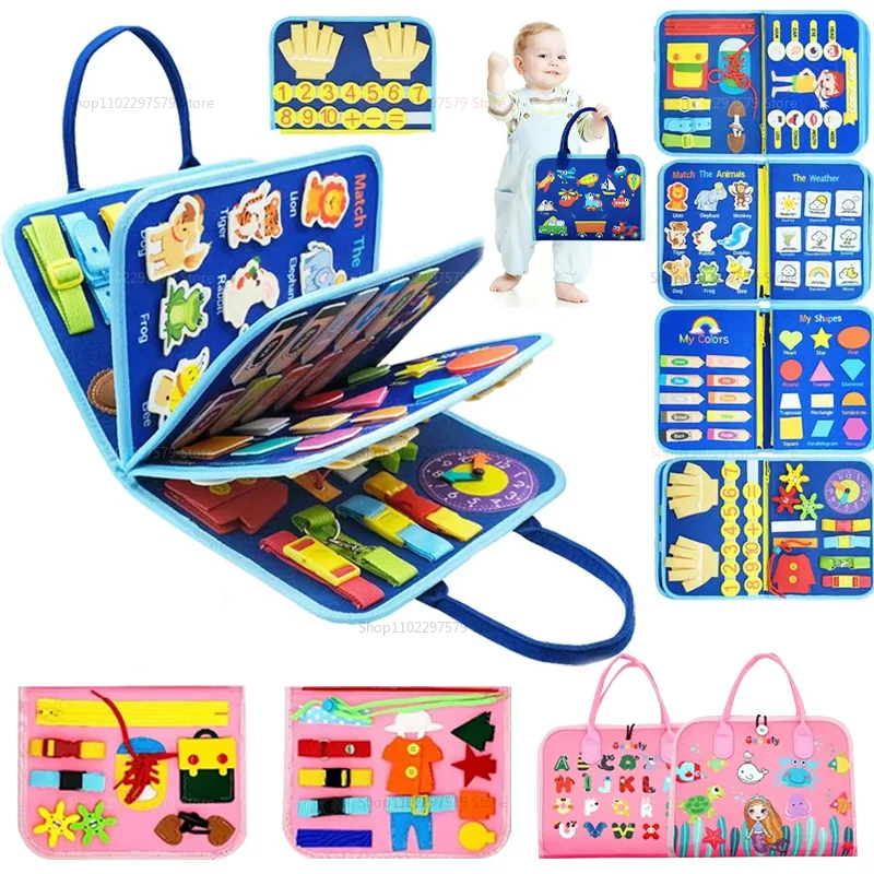 لوحة جديدة مشغولة للأطفال الصغار أزرار ألعاب حسية تطوير المهارات الحركية الدقيقة لوحة أنشطة التعلم الصديقة للسفر للأطفال #1