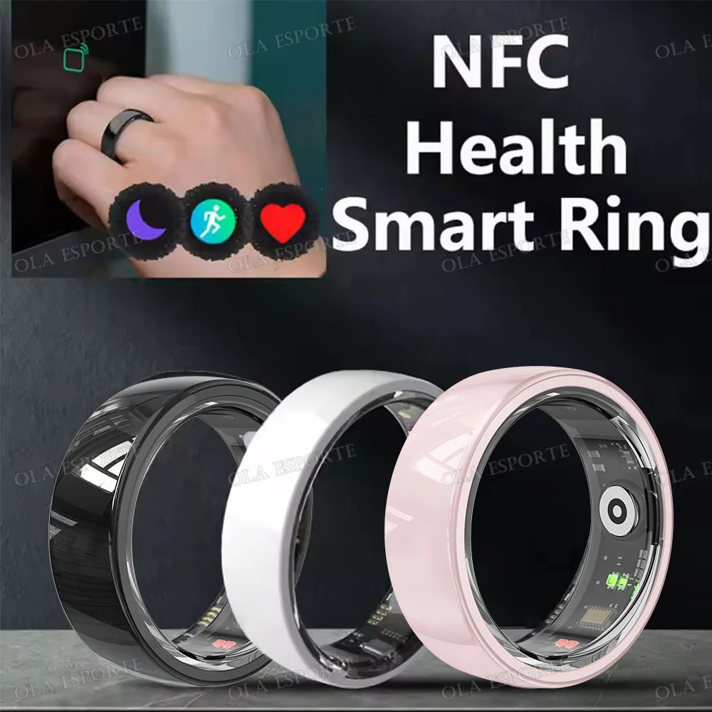 

Смарт-кольцо NFC для Xiaomi, кольцо с жестом, 5 АТМ, водонепроницаемое керамическое кольцо, мониторинг сердечного ритма, кислорода в крови, для мужчин и женщин, Smartring