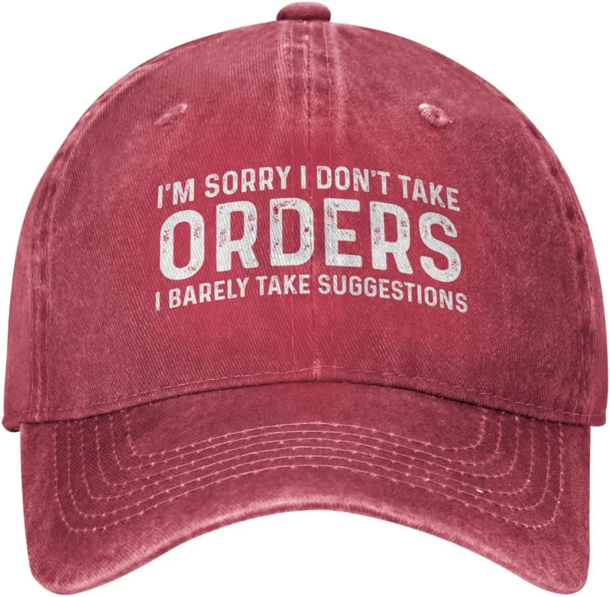 I'm Sorrys I Don't Take Orders I Barely Take Suggestions Hat for Men Dad Hats Graphic Caps