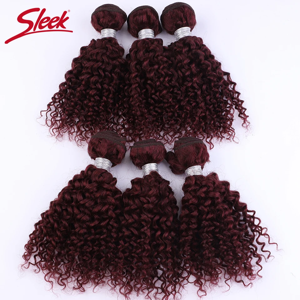 Grande Vendita Peruviano Crespo Riccio Fasci di Capelli Umani 6 Pz 99J Jerry Ricci Estensioni Dei Capelli Umani 100% Fasci di Capelli Umani di Remy