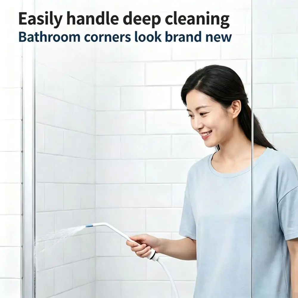 Universal 1/2inch High Pressure Cleaning Nozzle Extended Curved Tube Concentrated Water Jet Gap Cleaning Sprayer Tool-Free