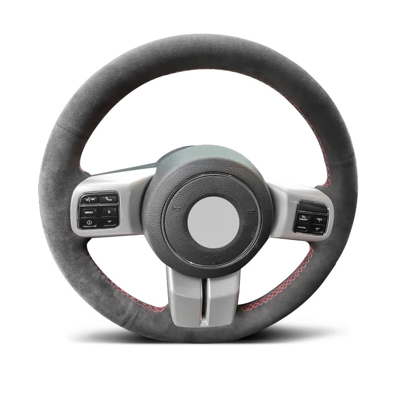 Genuine Leather Suede Steering Wheel Cover Car Accessoires Specifically for JEEP COMPASS GRAND CHEROKEE WRANGLER PATRIOT LIBERTY