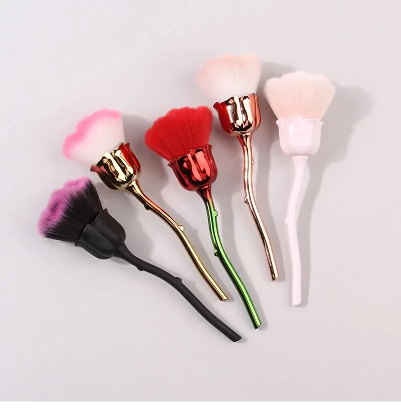 1pc Black Rose Shaoed Loose Powder Makeup Brush Women Face Beauty Tools Nail Art Dusting Brush Foundation Grooming Makeup Tools