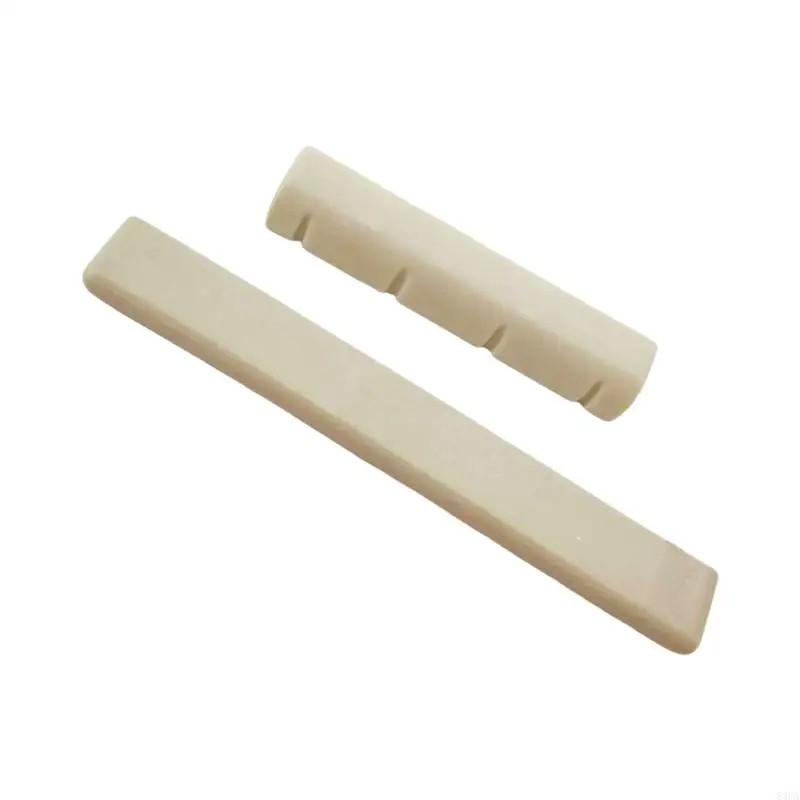 Guitar Bridge Saddles with Nut Acoustic Guitar Accessories Plastic Steel Texture for Right Handed 6 String Instruments