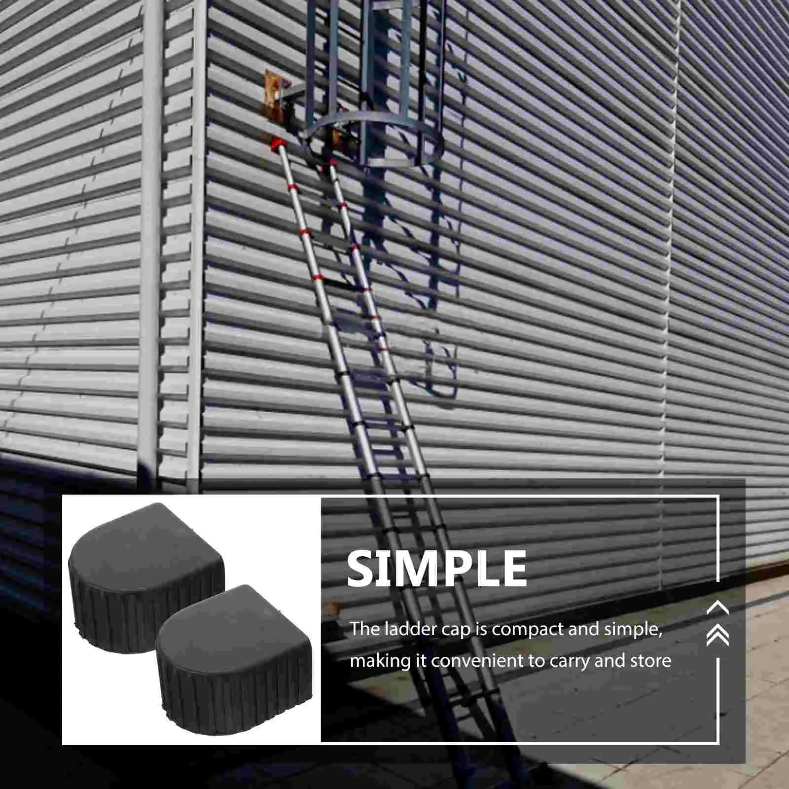 2 ชิ้น Telescopic Ladder ฝาครอบด้านบนขั้นตอนครอบคลุมหมวกหนา End หมวกพลาสติกสําหรับ Topper