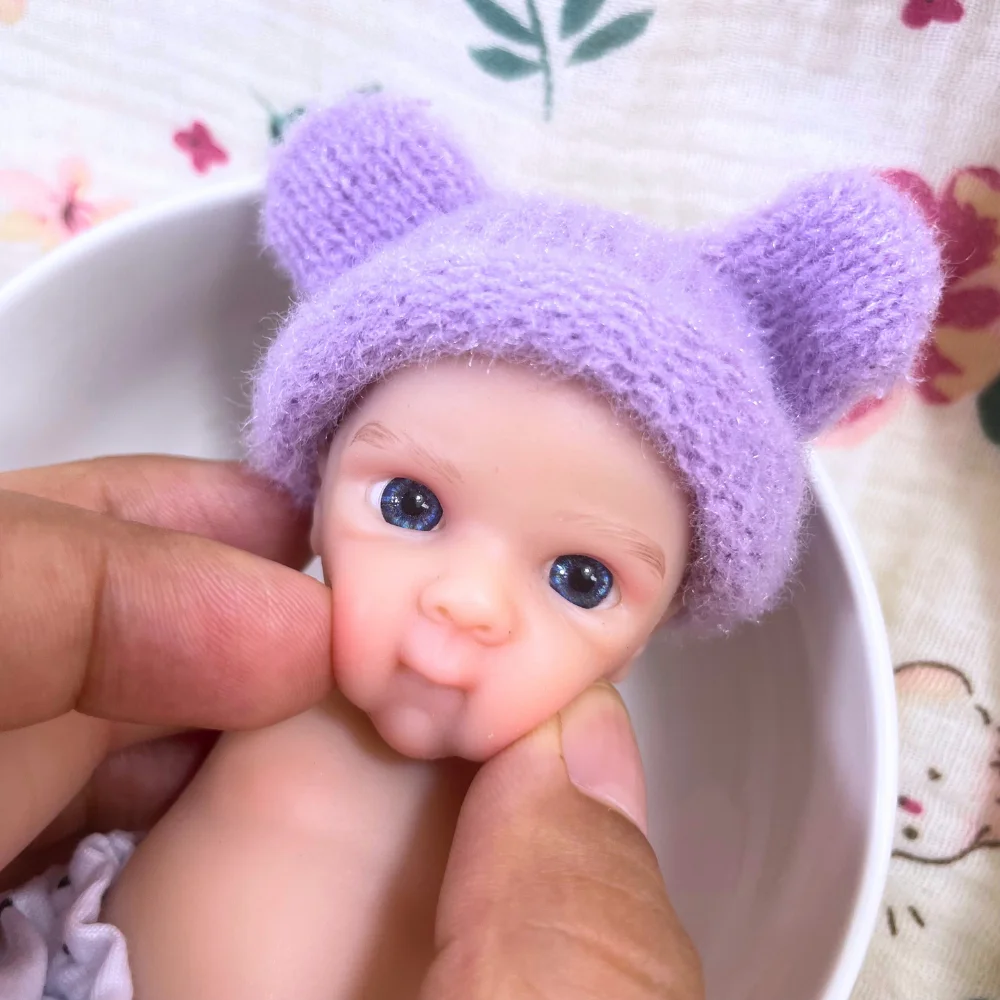 15 CM Mini Bettie Volledige Stevige Siliconen Reborn Babypop Wasbaar Lichaam Meisje Schattig 6 Inch Siliconen Pop Verjaardag Kerstcadeau