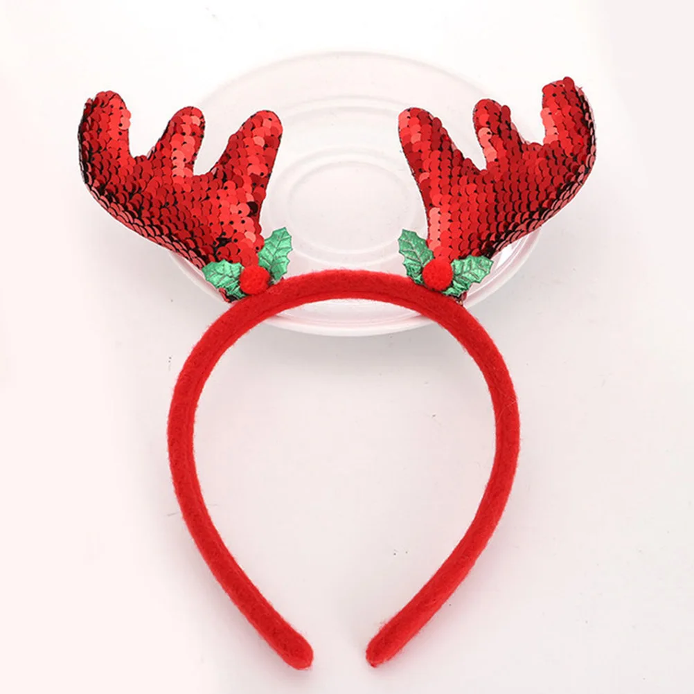 

2PCS Deer Headband Christmas Hair Hoop Lightweight Non Fading Christmas Hair Hoop Stretchy Kids Headwear Holiday Gift Idea