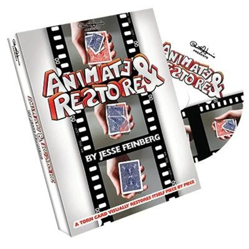 ANIMATE RESTORE (Gimmick and DVD) Card Magic Tricks Illusions Close up Magic Props Magician Torn Deck Restore