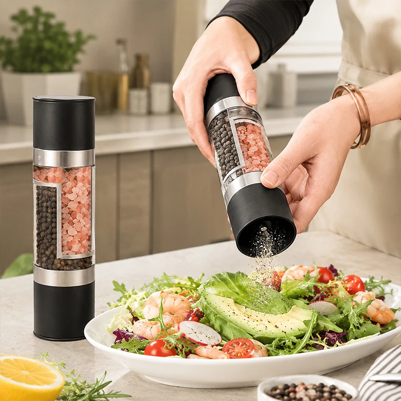 Manual Salt Pepper Cumin Grinder with Adjustable Ceramic Grinding Spice Mill Household Kitchen Gadgets