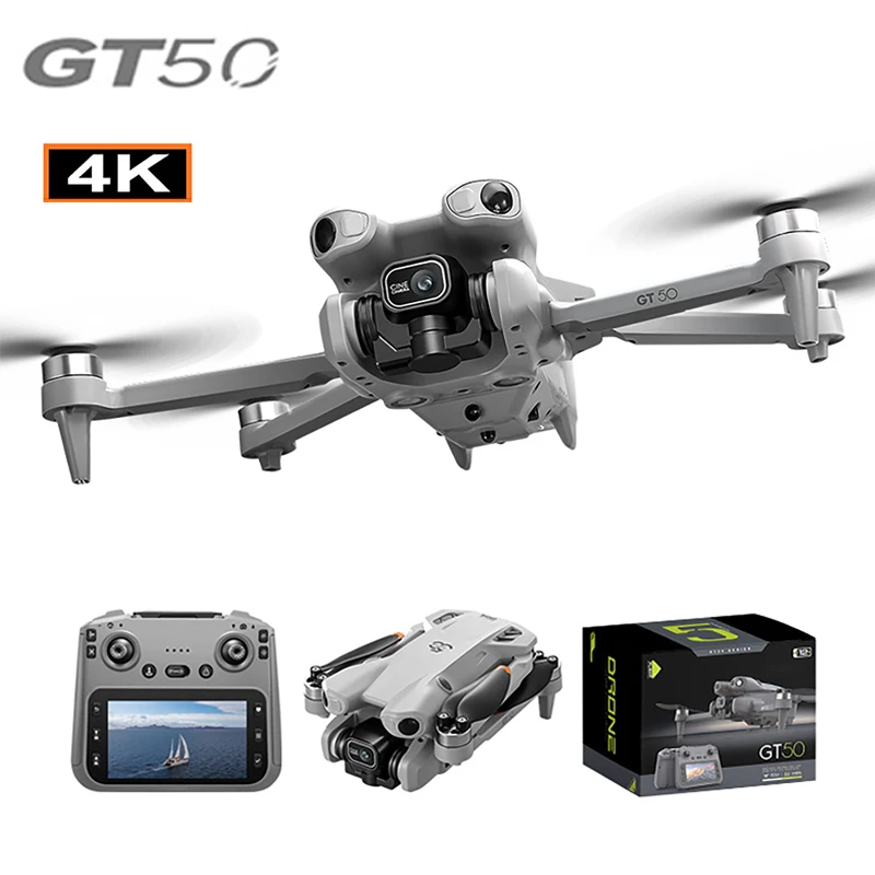 GT50 RC Drone Professional 4K Aerial Avoiding Obstacle WIFI FPV Optical Flow Positioning With Large Screen Brushles Quadcopter