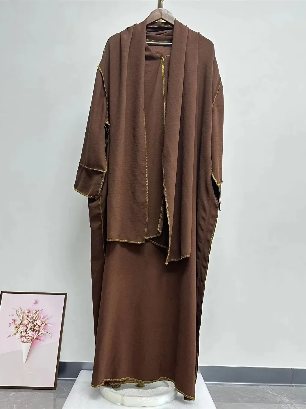 فساتين ماكسي للنساء عباية رمضان إسلامية حجاب عربي سعودي رداء طويل المغرب دبي قفطان إسلام فيستدوس 2026 جلابية عبايات #6