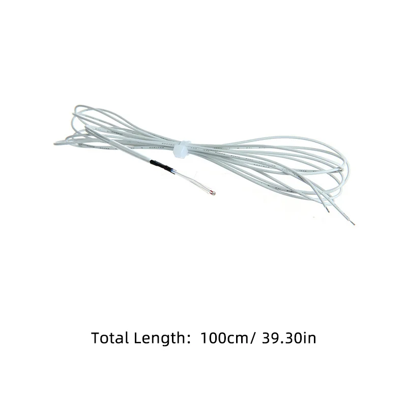 

5pcs Temperature Probe Sensor NTC3950 Thermistor for 3D Printer RepRap Extruder White Plastic Metal 1m PTFE Wiring