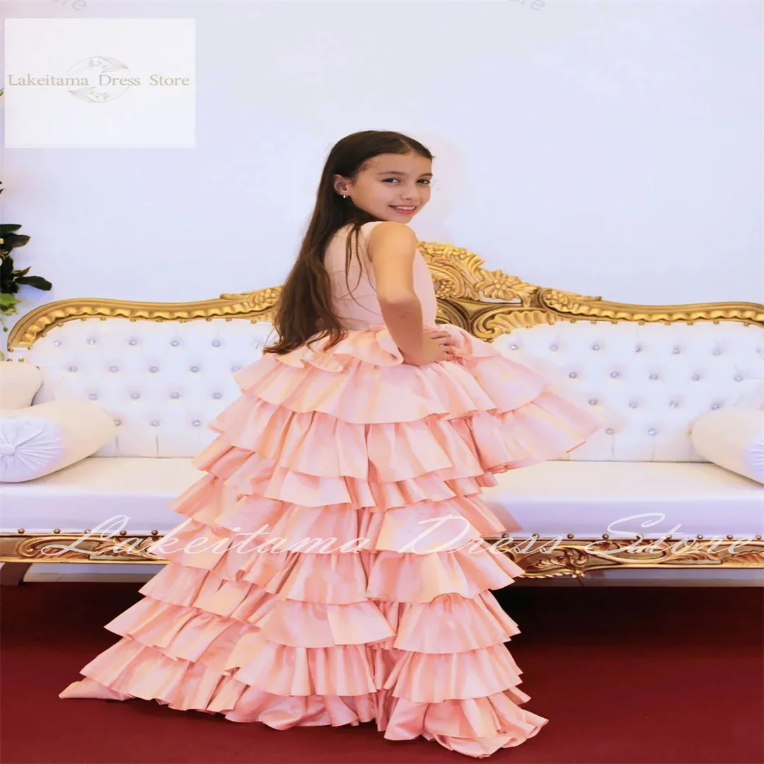 one-shoulder-flower-girl-dress-for-wedding-pink-layered-tiered-ruffles-puffy-kids-birthday-party-gowns-pageant-party-dress