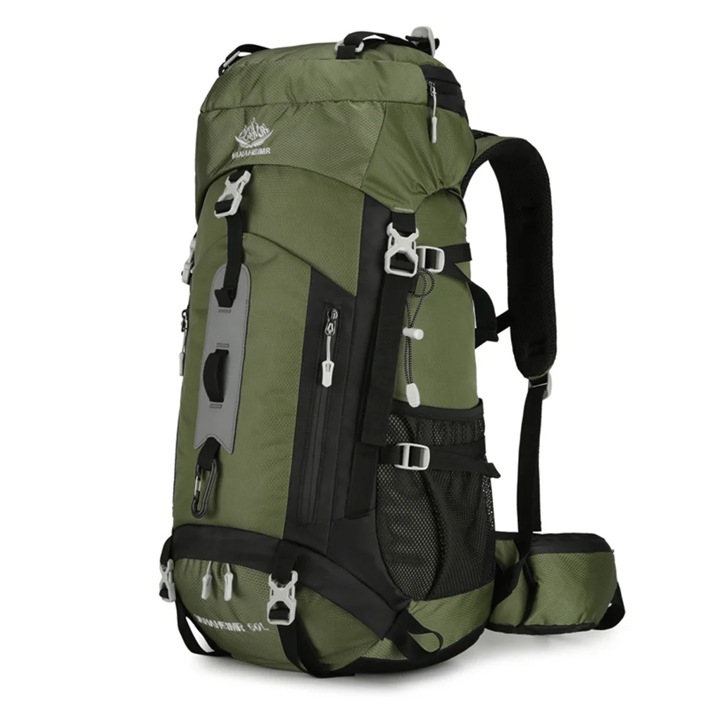 

Водонепроницаемый рюкзак для альпинизма, 60 л, походный рюкзак, большой вместительный рюкзак для кемпинга, рюкзак с дождевиком