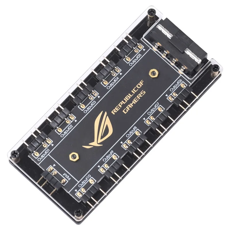 Asrockマザーボード、PCアクセサリ、ハブ、10 in1用のargbケーブルスプリッター