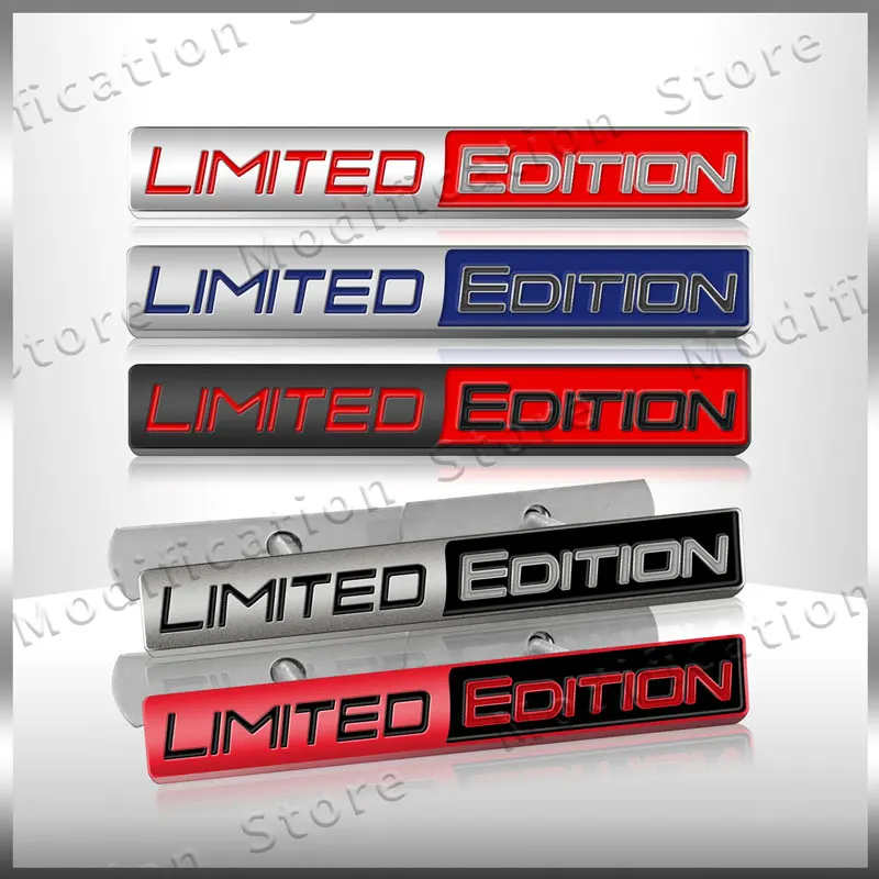 3D Metal Car Decor Limited Edition Logo Front Grill Badge Sticker For Universal Cars Styling Rear Trunk Side Fender Accessories