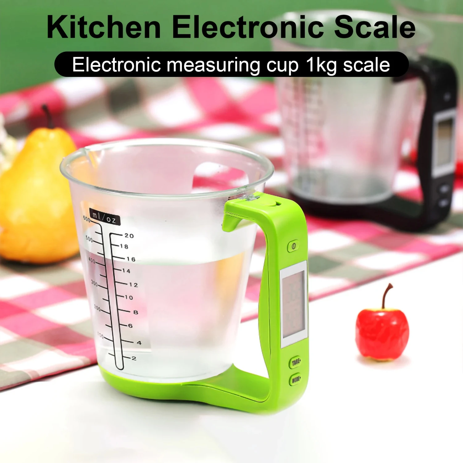 

Kitchen Scales with LCD Display Digital Beaker Electronic Tool Hostweigh Measuring Cup Temperature Weight Measurement Cups