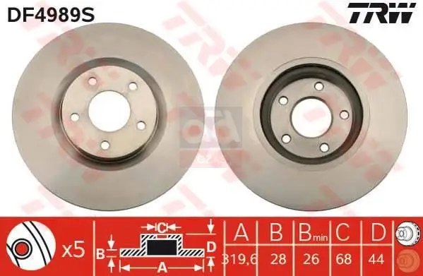 Store code: DF4989S for DISK ON 09 KOLEOS-QASHQAI 2.0dci (box single: price TK)