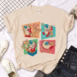 Ren And Stimpy top women comic t shirt female designer clothes