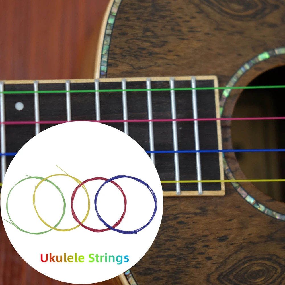 Ukulele Fretboard Neck Set Ukulele Replacement Accessories Clear Bright Sound Colored Ukelele Strings Musical Instrument