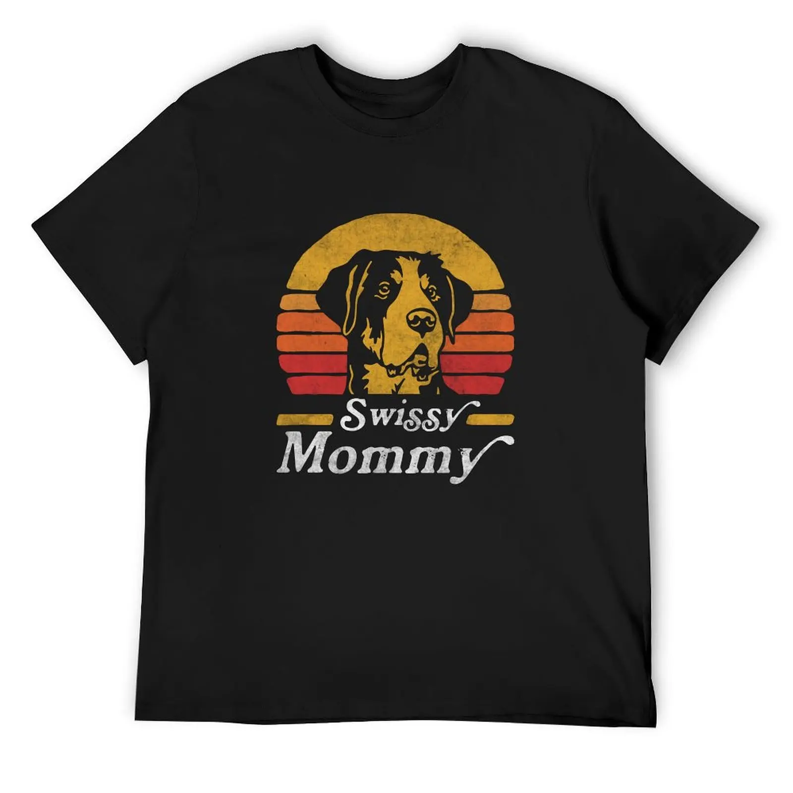 

Retro Vintage Greater Swiss Mountain Dog Mommy T-Shirt customs design your own funny costumes mens clothes